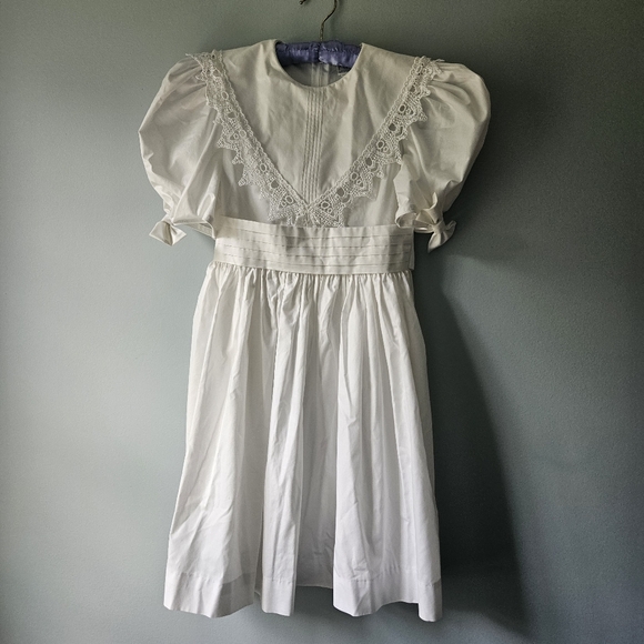 Vintage Ruth of Carolina White Dress Heirloom Cotton Blend - Picture 1 of 8